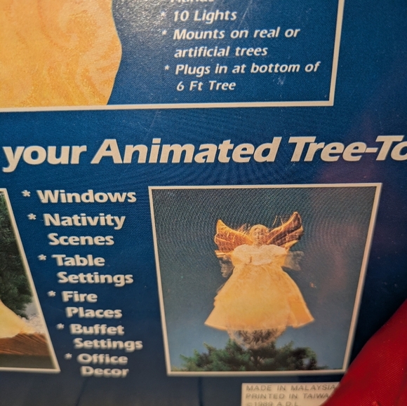 Elegant Red Angel Tree Topper 10 Inch Pre-owned - Picture 8 of 11